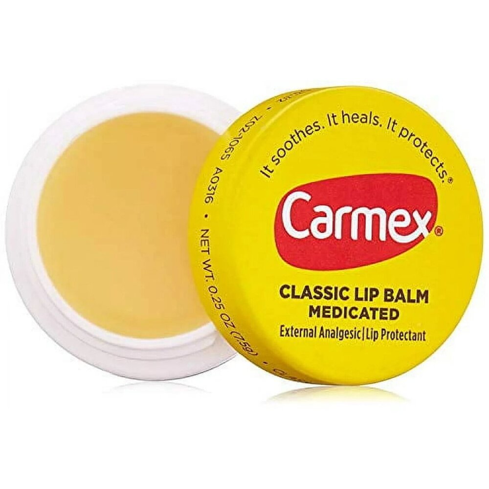 12-CARMEX CLASSIC LIP BALM MEDICATED NEW TUB/jar
